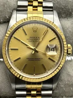 ROLEX DATEJUST 36MM CHAMPAGNE DIAL TWO TONE JUBILEE BRACELET 16233 - 1993