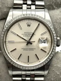 ROLEX DATEJUST 36MM SILVER DIAL STAINLESS STEEL JUBILEE BRACELET 16220 - 1993