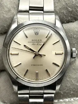 ROLEX AIRKING 34MM SILVER DIAL STAINLESS STEEL BRACELET 5500 - 1978