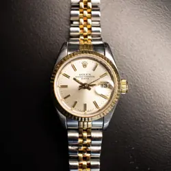 ROLEX DATEJUST TWO TONE SILVER DIAL 26MM LADIES WATCH