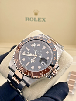 BRAND NEW 2025 ROLEX GMT-MASTER II 'ROOTBEER' 126711CHNR, STEEL & ROSE GOLD BAND