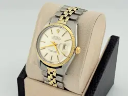 ROLEX DATEJUST 16013 SILVER DIAL 14K YELLOW GOLD STAINLESS STEEL