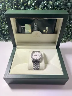 ROLEX DATEJUST 16220 SILVER OYSTER BRACELET WITH SILVER BEZEL