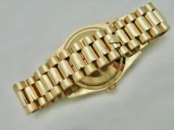 1990 Rolex Day-Date 18238 President 18K YG Wristwatch Factory Diamond Dial 36MM