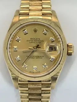 ROLEX DATEJUST PRESIDENT 18K GOLD 25MM WATCH (AP1135121)