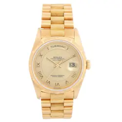 ROLEX BARK 18248 PRESIDENT RARE DIAL DAY-DATE MEN'S 18K GOLD WATCH BOX AND BOOKS