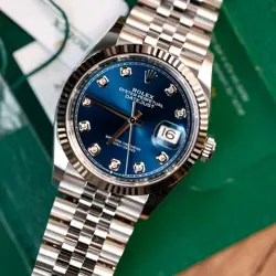 ROLEX DATEJUST 126234 SILVER JUBILEE BRACELET WITH SILVER BEZEL 2025 SLIDER