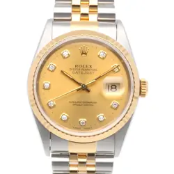 ROLEX DATEJUST WATCHES 16236 STAINLESS STEEL K18 YELLOW GOLD OVERHAULED USED