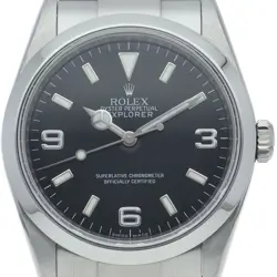 ROLEX EXPLORER 1 ROULETTE 114270(V) STAINLESS STEEL MENSWATCH BLACK USED