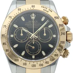 ROLEX COSMOGRAPH DAYTONA WATCH 116523(F) K18YG/STAINLESS STEEL MENSWATCH BLA...
