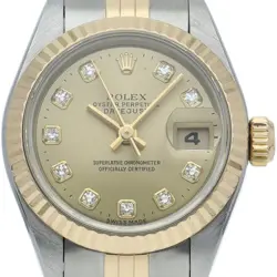 ROLEX DATEJUST LADIES WATCH 10P DIAMOND 69173G(T) K18YG/STAINLESS STEEL WOME...