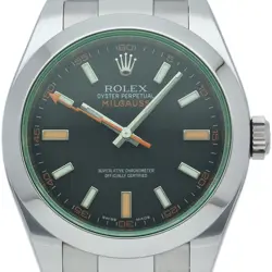 ROLEX MILGAUSS WATCH GREEN SAPPHIRE 116400GV(V) STAINLESS STEEL MENSWATCH BL...