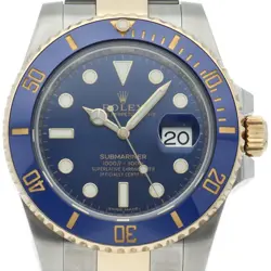 ROLEX SUBMARINER DATE WATCH BLUE 116613LB K18YG/STAINLESS STEEL MENSWATCH BL...