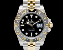 ROLEX GMT MASTER II SS / 18K YELLOW GOLD JUBILEE BLACK DIAL