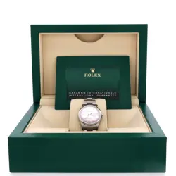 Rolex Oyster Perpetual Pink Automatic Watch Stainless Steel 31