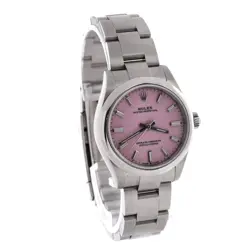 Rolex Oyster Perpetual Pink Automatic Watch Stainless Steel 31