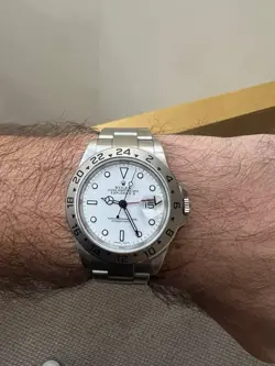 ROLEX EXPLORER  II - 40MM  WHITE DIAL  - 16570 - FULL SET - SERVICED/ RSC PAPERS