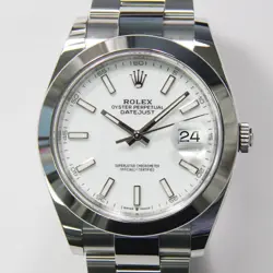 ROLEX DATEJUST 41MM SS AUTOMATIC MEN'S WATCH, A CONDITION, INCLUDES BOX & PAPERS