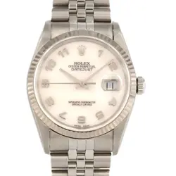 ROLEX DATEJUST 16234 STAINLESS STEEL & WHITE GOLD AUTOMATIC WATCH USED