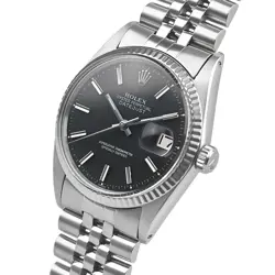 ROLEX DATEJUST 1601 MEN’S 36MM AUTOMATIC STAINLESS STEEL & GOLD BLACK DIAL