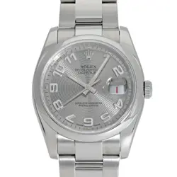ROLEX DATEJUST 36MM SS SILVER ARABIC DIAL MEN’S WATCH USED