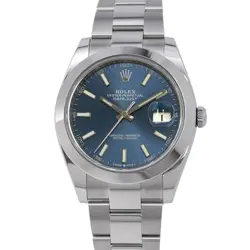 ROLEX DATEJUST 41 BLUE DIAL 126300 AUTOMATIC WATCH USED
