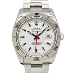 ROLEX DATEJUST TANOGRAPH 116264 SS WHITE GOLD MEN’S AUTOMATIC USED