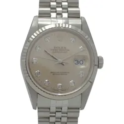 ROLEX DATEJUST 16234G 36MM AUTOMATIC SILVER DIAL STAINLESS STEEL K18WG USED