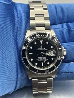 ROLEX 40MM SUBMARINER 16610 BLACK DIAL BLACK BEZEL