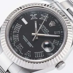 ROLEX DATEJUST II 41MM WG SS BLACK DIAL 3-YEAR WARRANTY USED