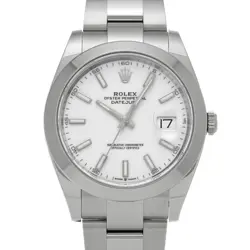 ROLEX DATEJUST 41 126300 WHITE DIAL MEN'S WATCH 70H POWER RESERVE USED