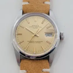 MENS ROLEX OYSTER PERPETUAL DATE REF 15000 AUTOMATIC 1980S VINTAGE SWISS RA494B