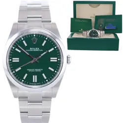 MARCH 2025 NEW PAPERS ROLEX 124300 OYSTER PERPETUAL 41MM GREEN WATCH BOX