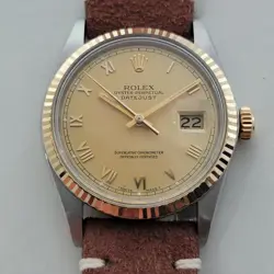 Mens Rolex Oyster Ref 16013 Datejust 36mm 18k SS Automatic 1980s Vintage RA525B