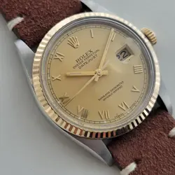 Mens Rolex Oyster Ref 16013 Datejust 36mm 18k SS Automatic 1980s Vintage RA525B
