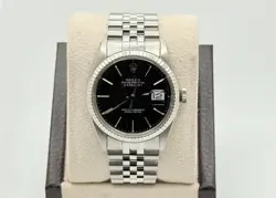 ROLEX DATEJUST 16014 BLACK DIAL STAINLESS STEEL