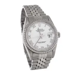 ROLEX OYSTER PERPETUAL DATEJUST AUTOMATIC WATCH STAINLESS STEEL 36