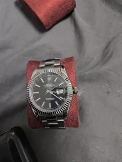 ROLEX DATEJUST WITH STELLA DIAL FACE  AND FLUTED BEZE 41MM.  #116334