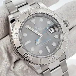 2023 Rolex Yacht-Master 40mm Rhodium Platinum/Steel Watch 126622 Box Papers