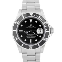 PAPERS ROLEX SUBMARINER DATE REHAUT NO-HOLES 16610 T BLACK STEEL 40MM WATCH BOX