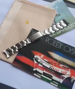 VINTAGE ROLEX 100% GENUINE 19 MM RIVETED BRACELET CIRCA 1973 FOR DAYTONA, ETC..