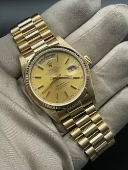 ROLEX 18K YELLOW GOLD 18038 TIFFANY & CO PRESIDENTIAL DAY-DATE OYSTER PERPETUAL