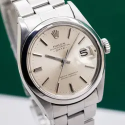 1970'S ROLEX OYSTER DATE 1500 STAINLESS STEEL AUTOMATIC MEN'S WATCH