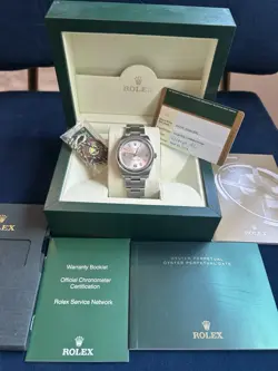 ROLEX AIR-KING 114200 STAINLESS OYSTER SILVER DIAL AUTOMA UNISEX BARCODE STICKER