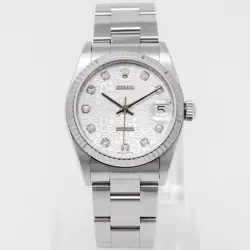 ROLEX DATEJUST 31 68274 STEEL & WHITE GOLD WRISTWATCH - SILVER JUBILEE DIAMON...
