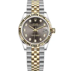 ROLEX DATEJUST 31, STAINLESS STEEL & YELLOW GOLD, DARK GREY DIAMOND DIAL, 278...