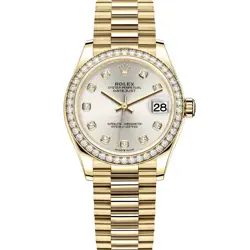 ROLEX DATEJUST 31 278288RBR, SILVER DIAMOND, YELLOW GOLD