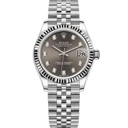 ROLEX DATEJUST 31 278274, DARK GREY DIAMOND, STEEL & WHITE GOLD