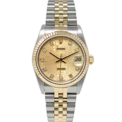 ROLEX DATEJUST 31 GOLD & STEEL 68273 CHAMPAGNE JUBILEE DIAMOND, JUBILEE - PRE...