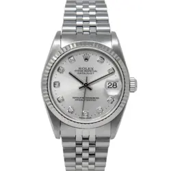 ROLEX DATEJUST 31 WHITE GOLD 78274 SILVER DIAMOND, JUBILEE - PRE-OWNED